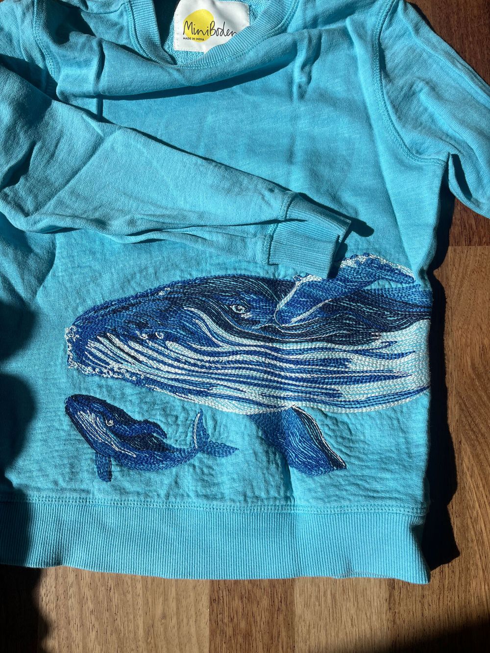 Mini Boden Blue Whale Jumper