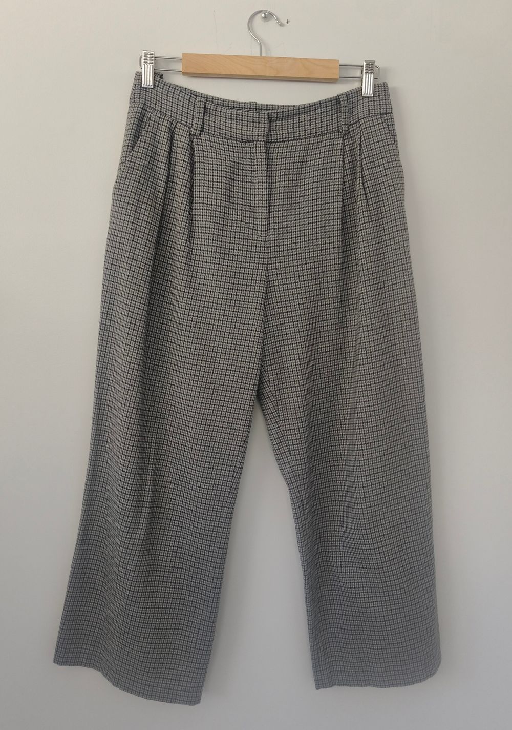 Zara Blue Checked Trousers