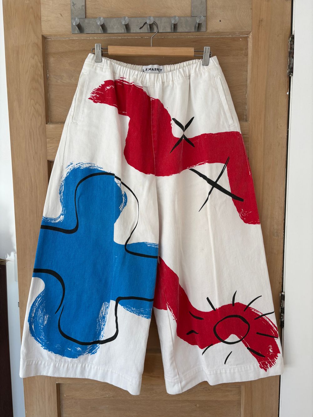 L.F.Markey White Abstract Print Pants