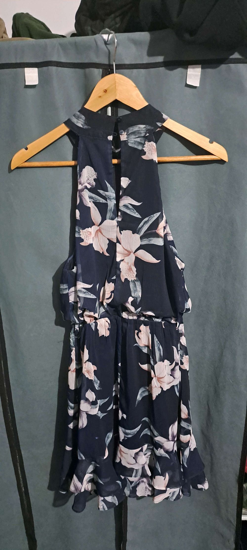 Pagani Navy Floral Sleeveless Dress