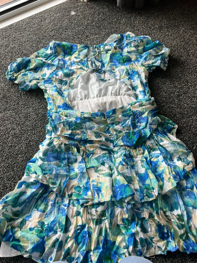 dotti green floral dress Meadowflowers Floral Print Button Up Tiered Midaxi Dress | Disturbia main image 0