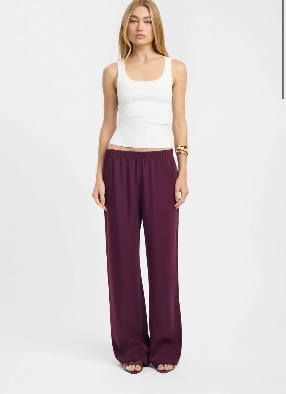Maria Elastic Pants - Shiraz