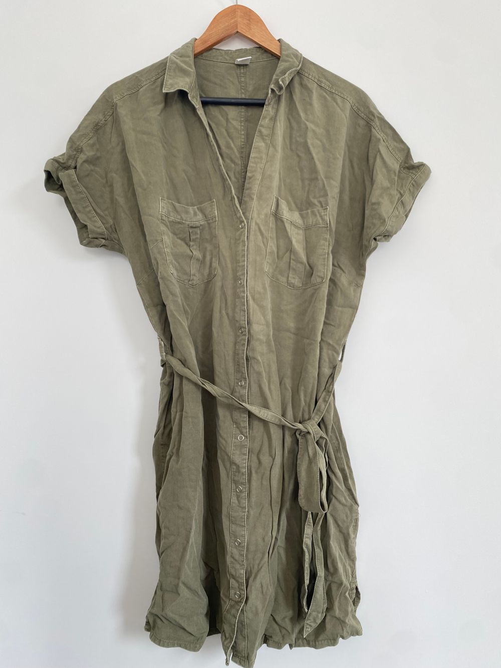 Khaki Shirt Dress
