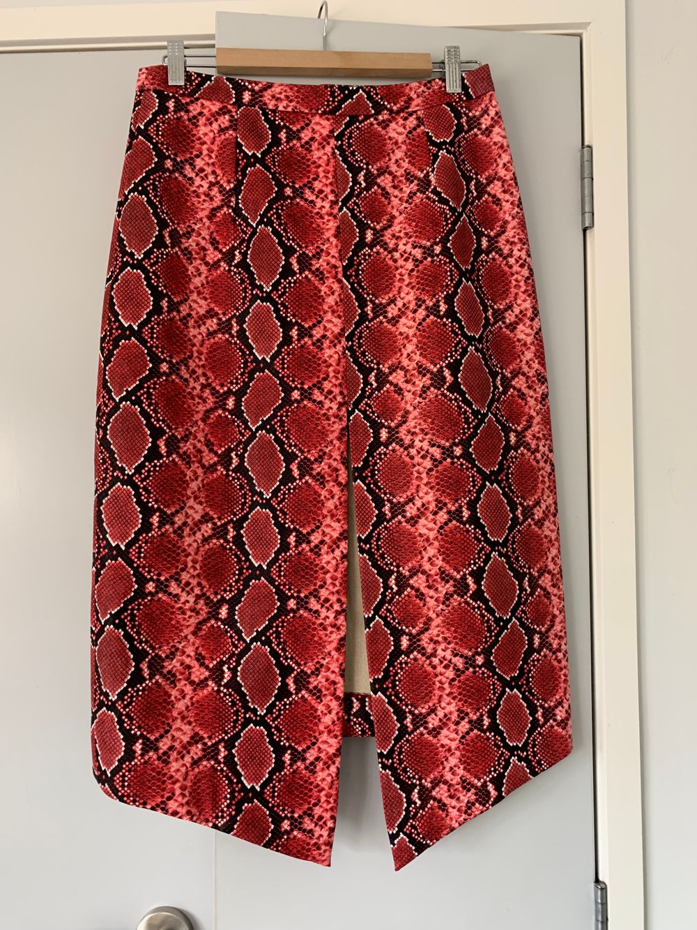 Trelise Cooper split midi skirt red snake