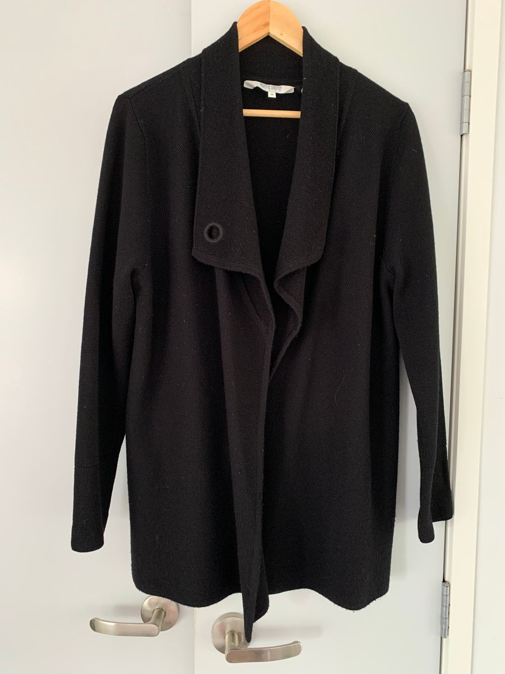 North south merino pure wool open cardigan relaxed fit black size M