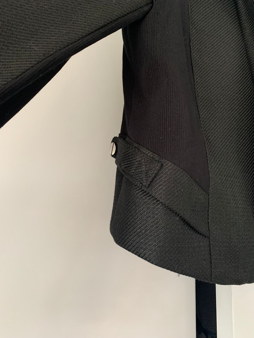 Verge black Virgin wool blend blazer jacket fitted style size M image 6