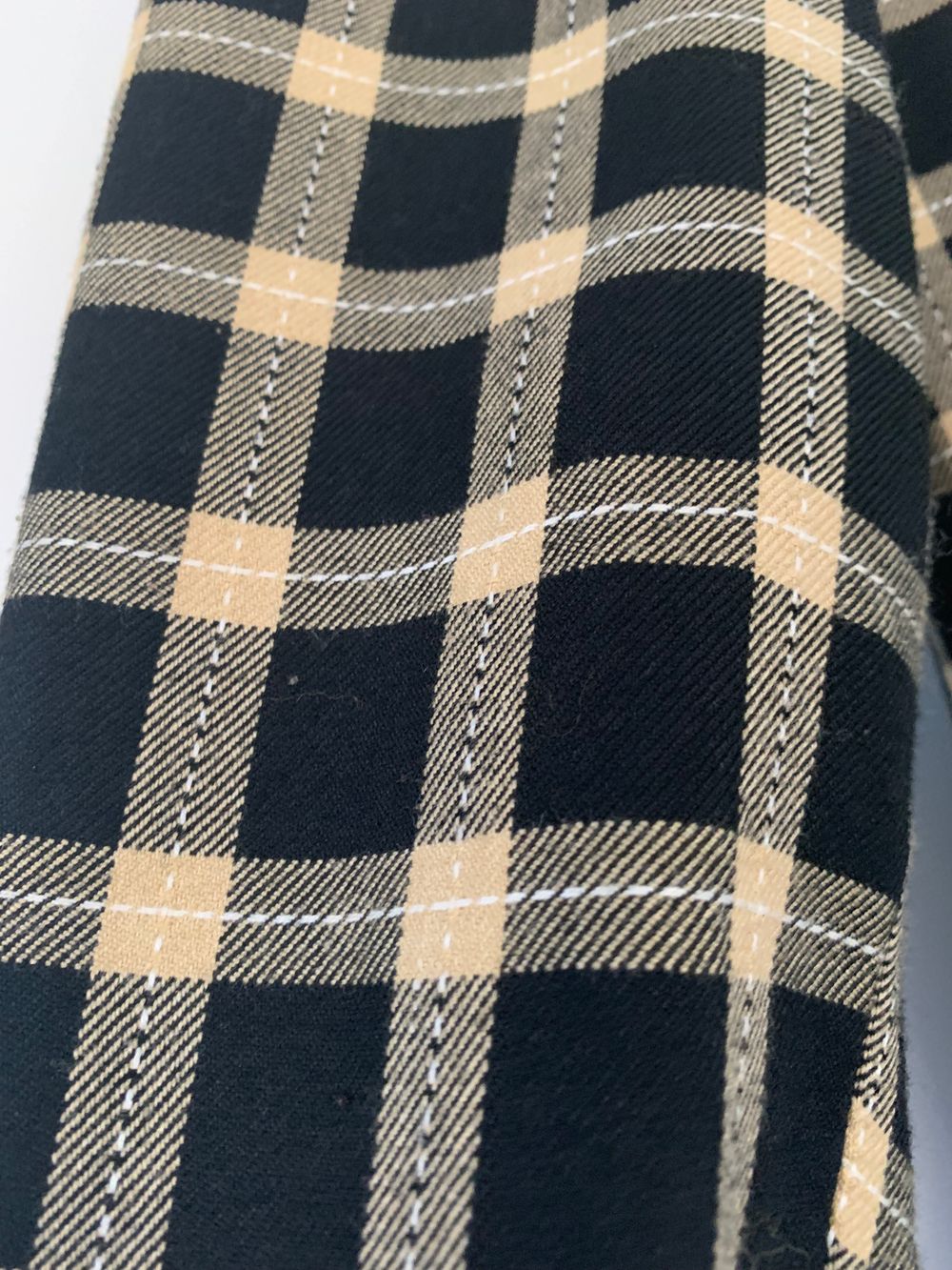 Vintage designer checkered jacket beige black Rosemarie Muller size S image 6