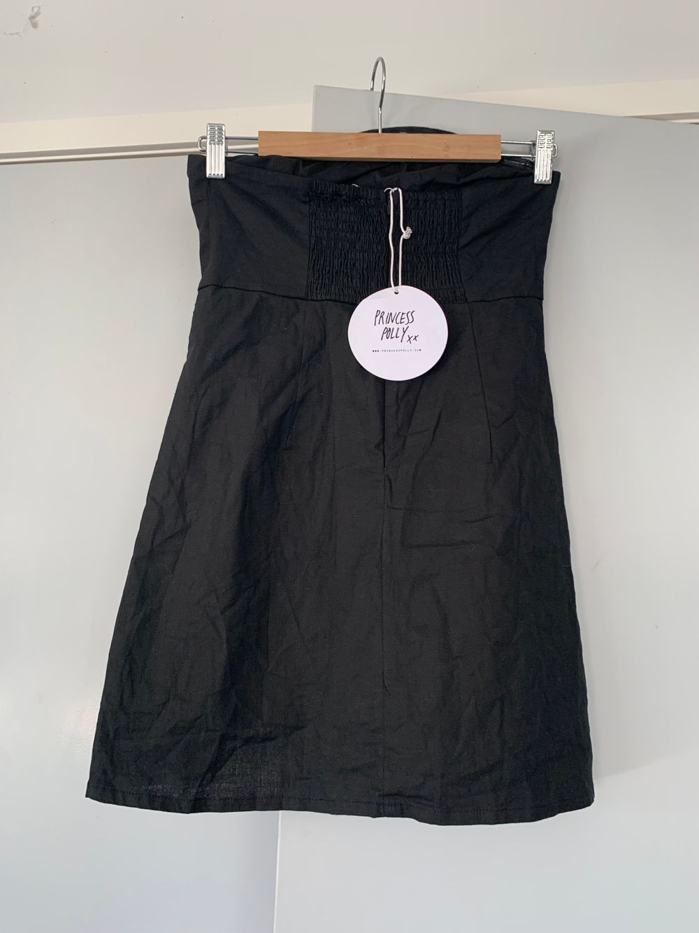 Princess Polly linen strapless mini play suit black NWT summer image 3