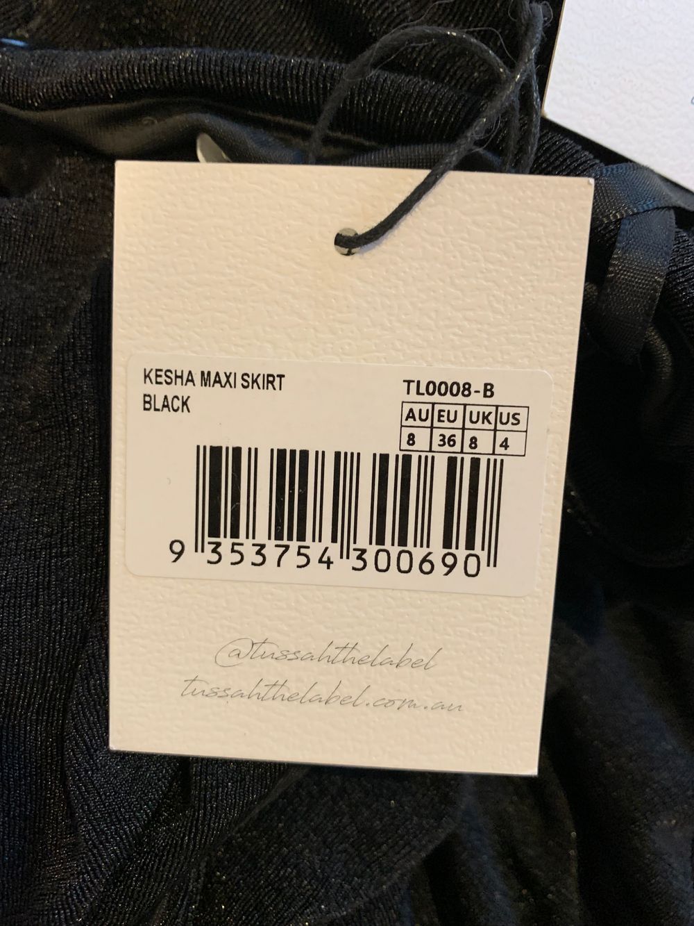 NEW Tussah Luxe Kesha maxi skirt black side split cocktail slip size 8 event image 9