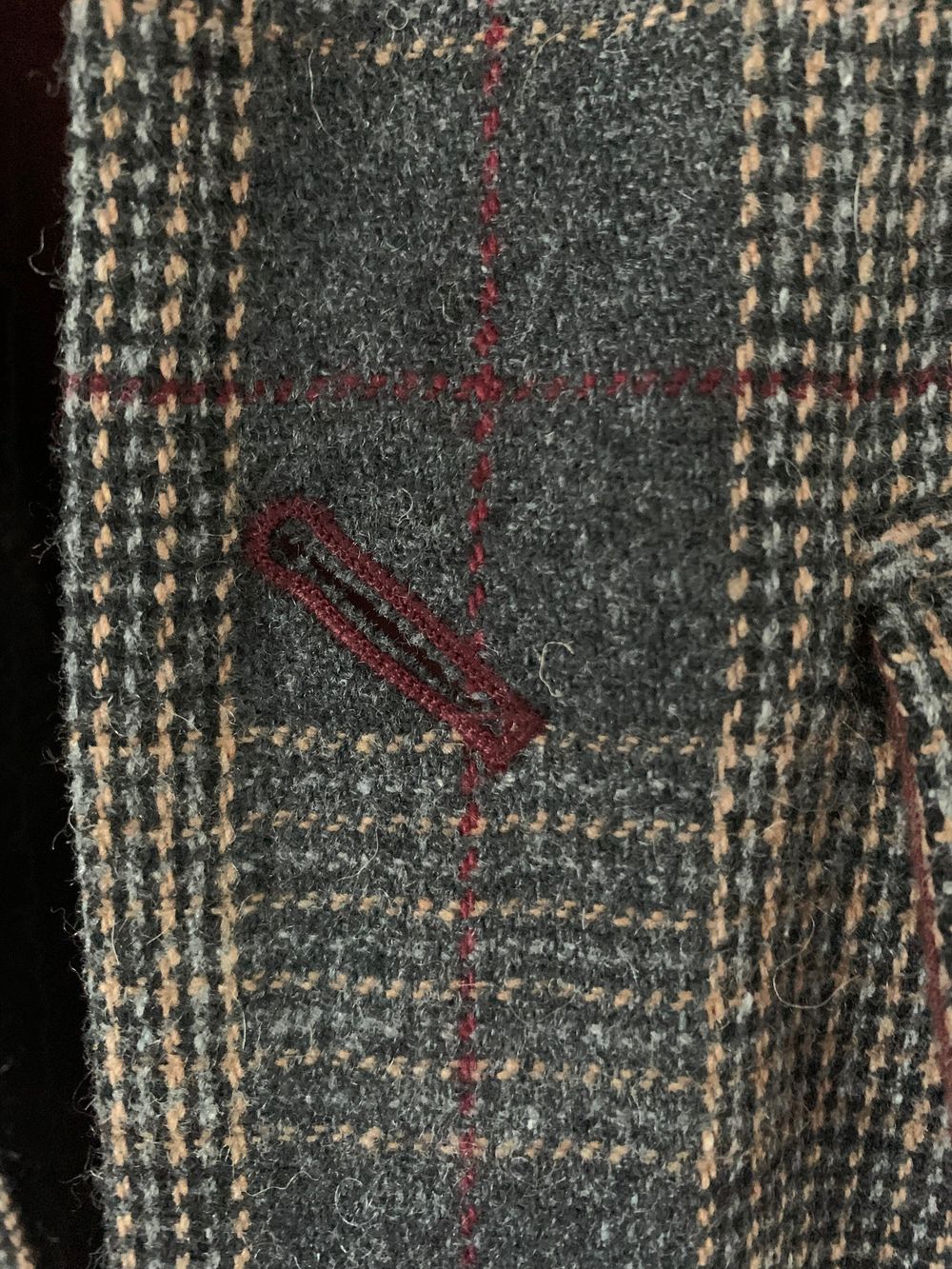 Italian wool coat plaid pattern designer Aspesi image 7