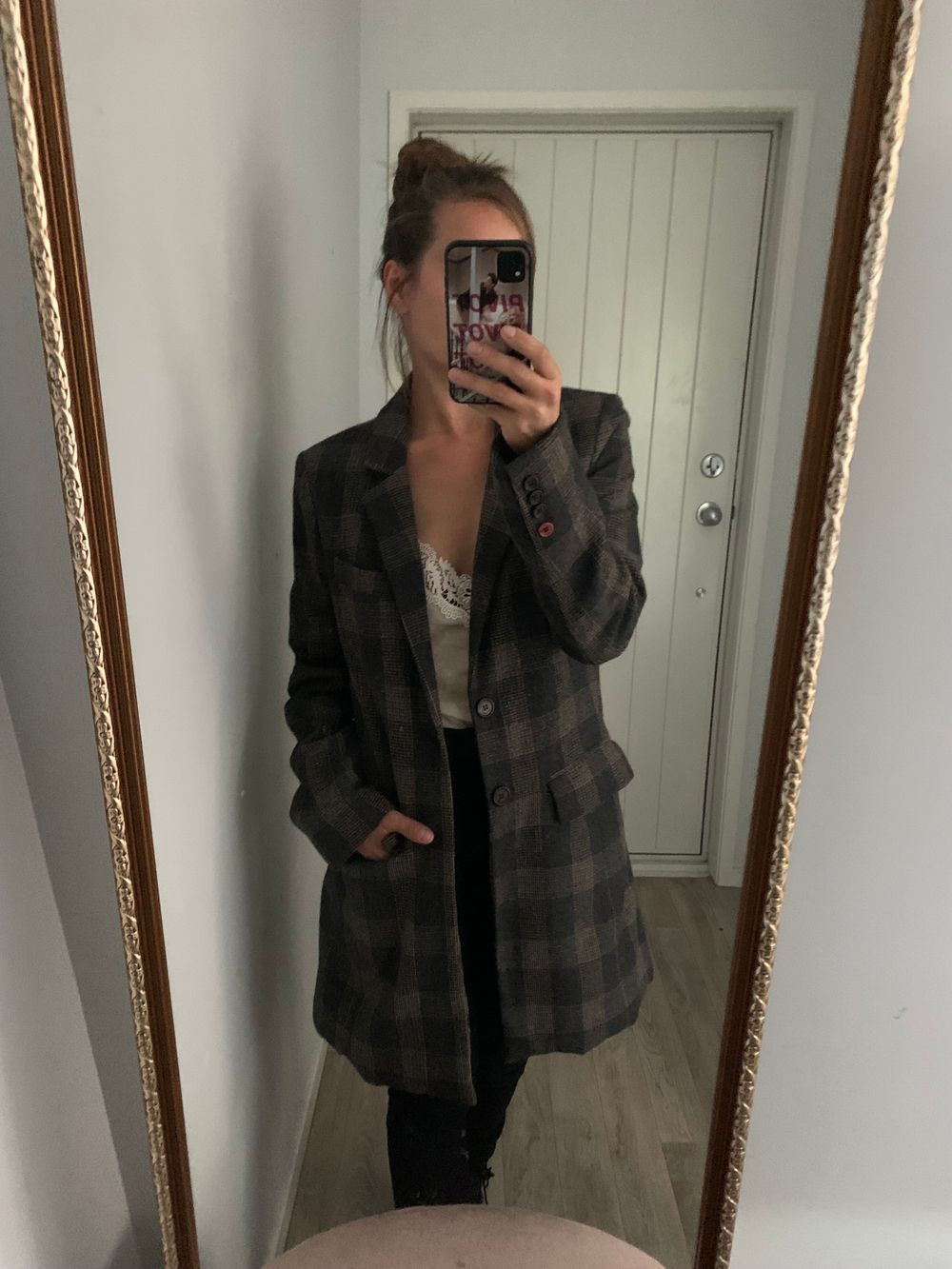 Italian wool coat plaid pattern designer Aspesi image 3