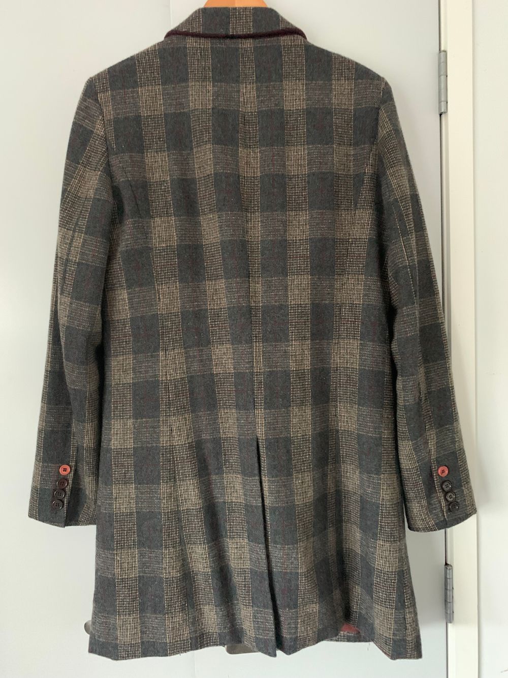 Italian wool coat plaid pattern designer Aspesi image 10