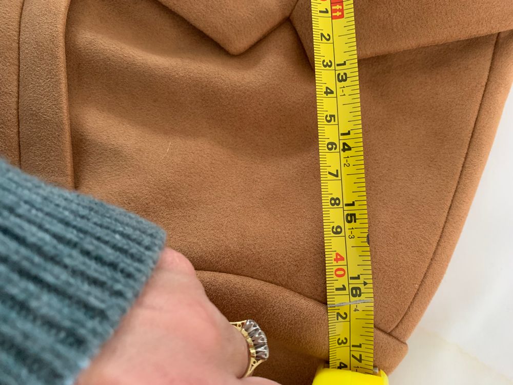 Knuefermann tan Brown Cropped Blazer micro suede short sleeves image 7