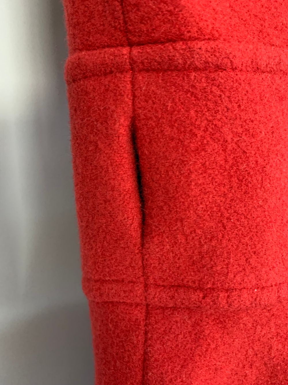 Vintage Wool 100% red Coat wrap shawl neck size 8 made in UK image 9