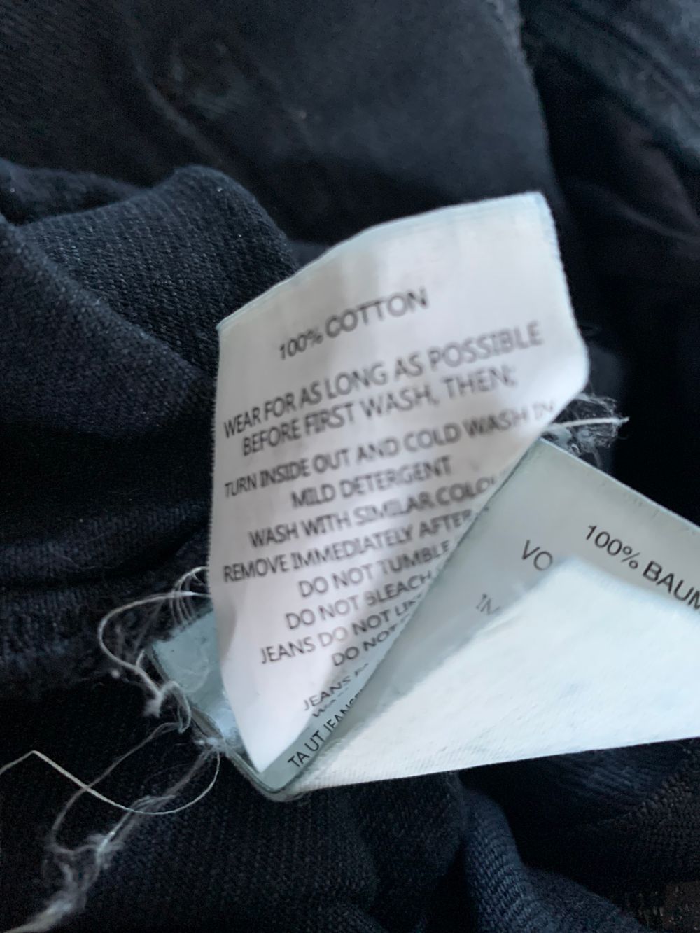 Neuw straight Edie Jeans black high waisted distressed size 26 image 6