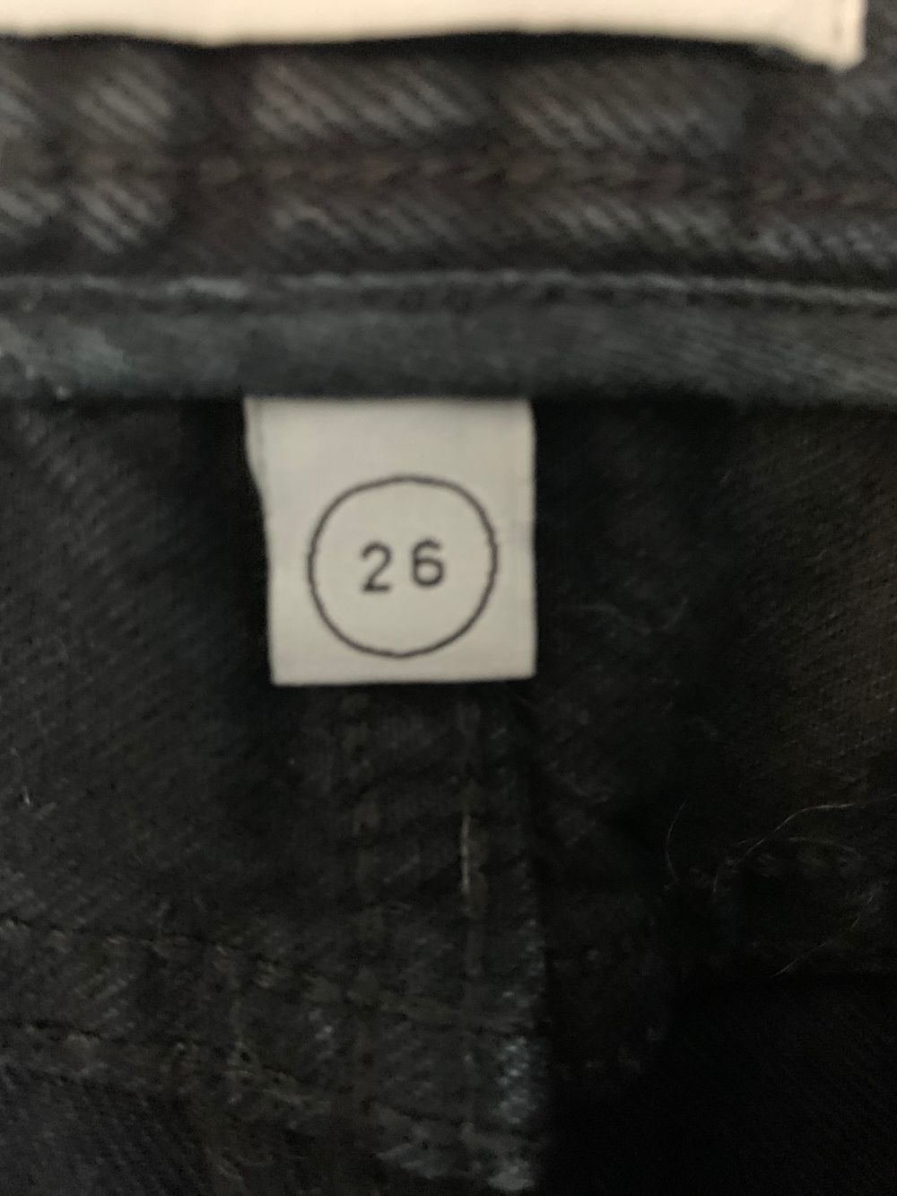 Neuw straight Edie Jeans black high waisted distressed size 26 image 2