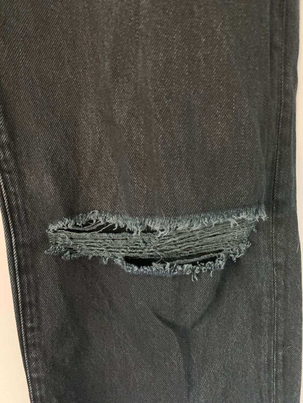 Neuw straight Edie Jeans black high waisted distressed size 26 image 10
