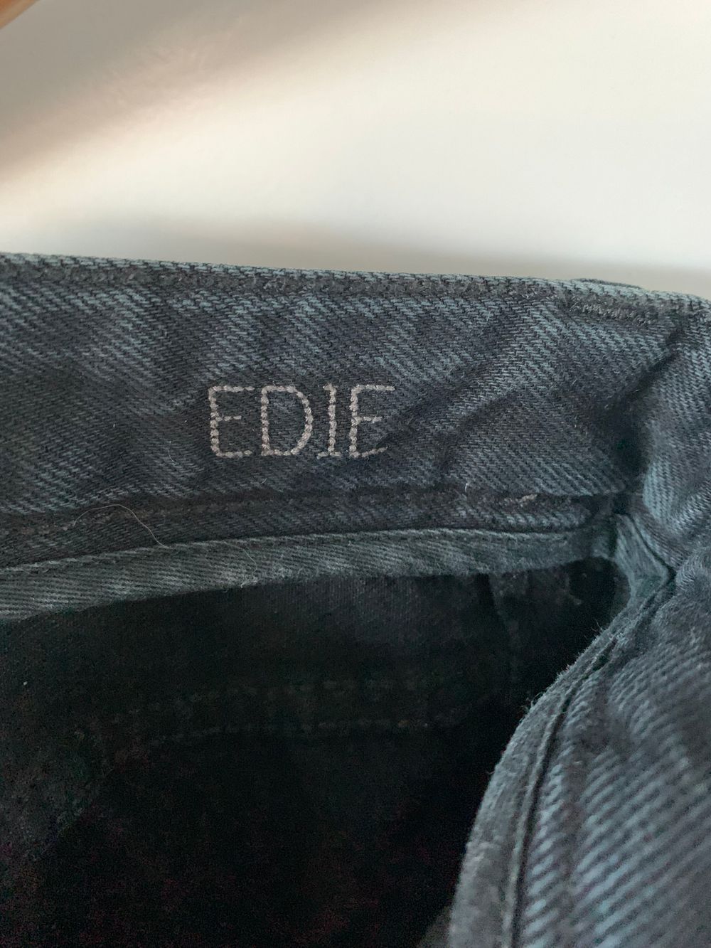Neuw straight Edie Jeans black high waisted distressed size 26 image 7