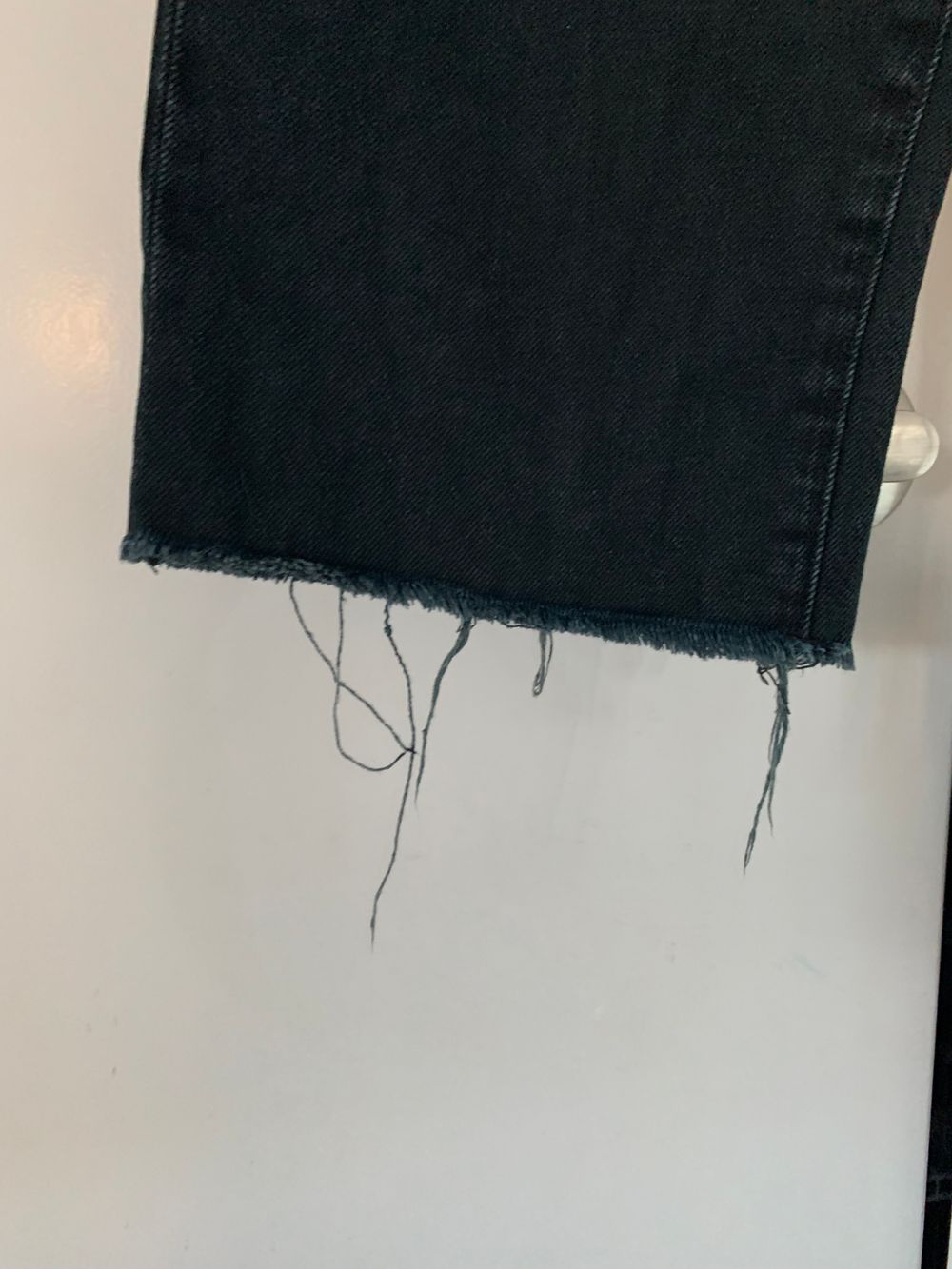 Neuw straight Edie Jeans black high waisted distressed size 26 image 5
