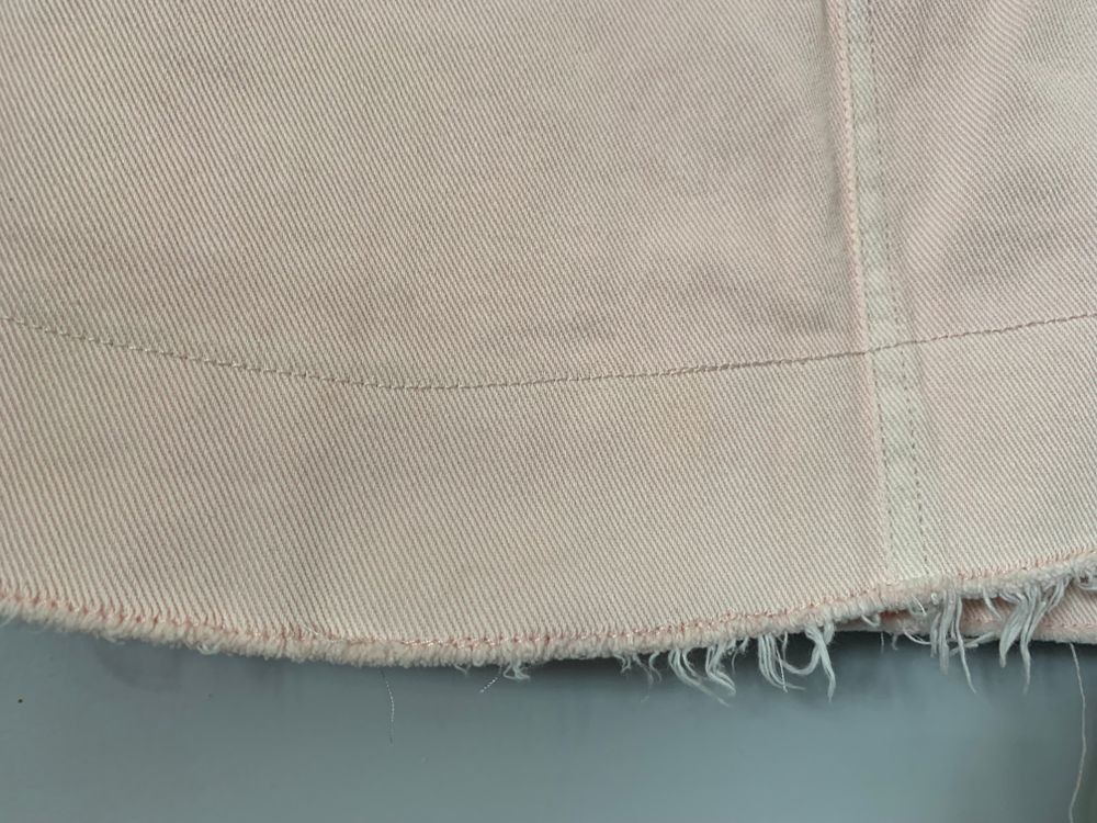 RUBY light Pink Denim Skirt cotton size 6 zip image 6