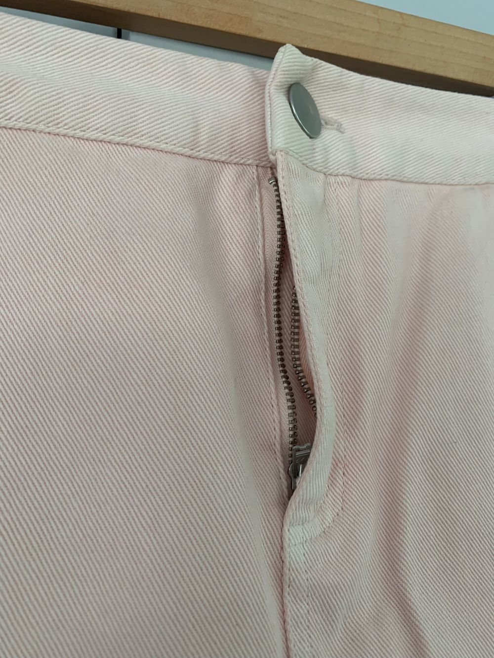 RUBY light Pink Denim Skirt cotton size 6 zip image 5