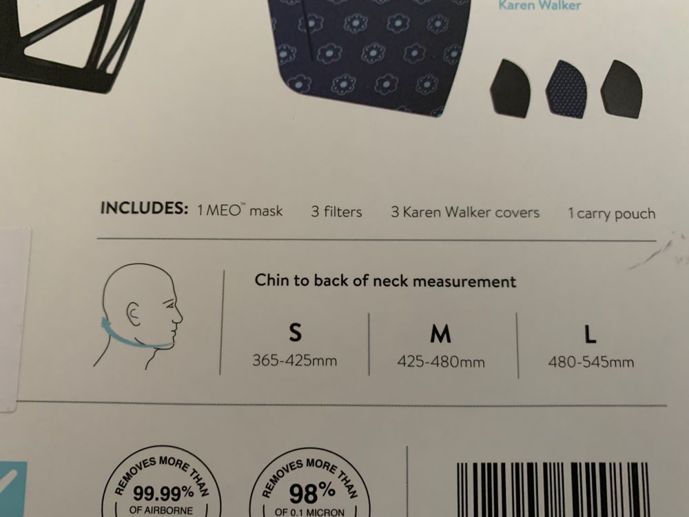 NEW Karen Walker MEO Anti-pollution Mask Medium classic series image 4