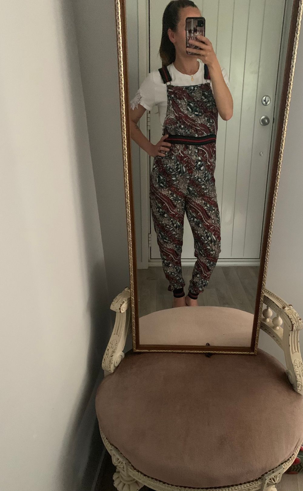 Trelise Cooper overalls black red green white print jumpsuit playsuit