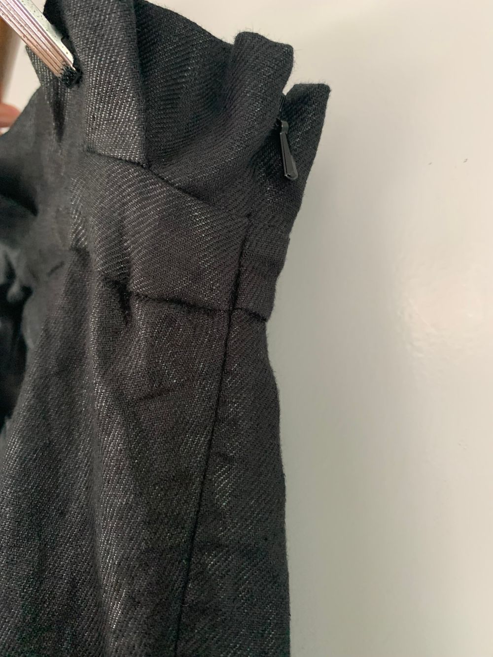 Ted Baker linen paper bag Black Mini Skirt size 10/ M image 7