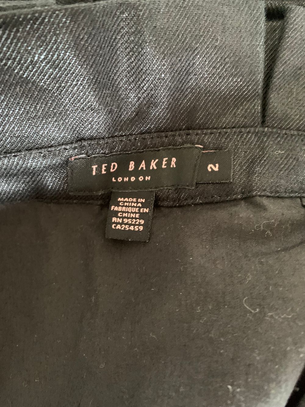 Ted Baker linen paper bag Black Mini Skirt size 10/ M image 10