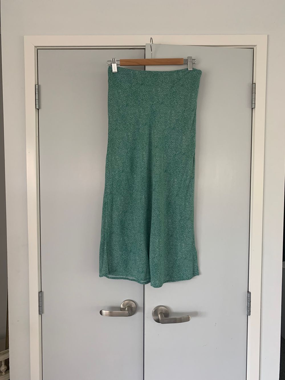 Auguste the Label midi skirt Green white polka dot summer size 8/S image 5