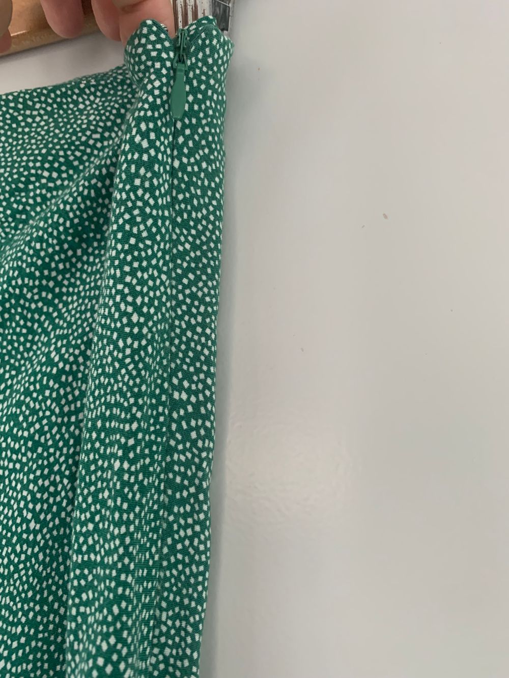 Auguste the Label midi skirt Green white polka dot summer size 8/S image 6