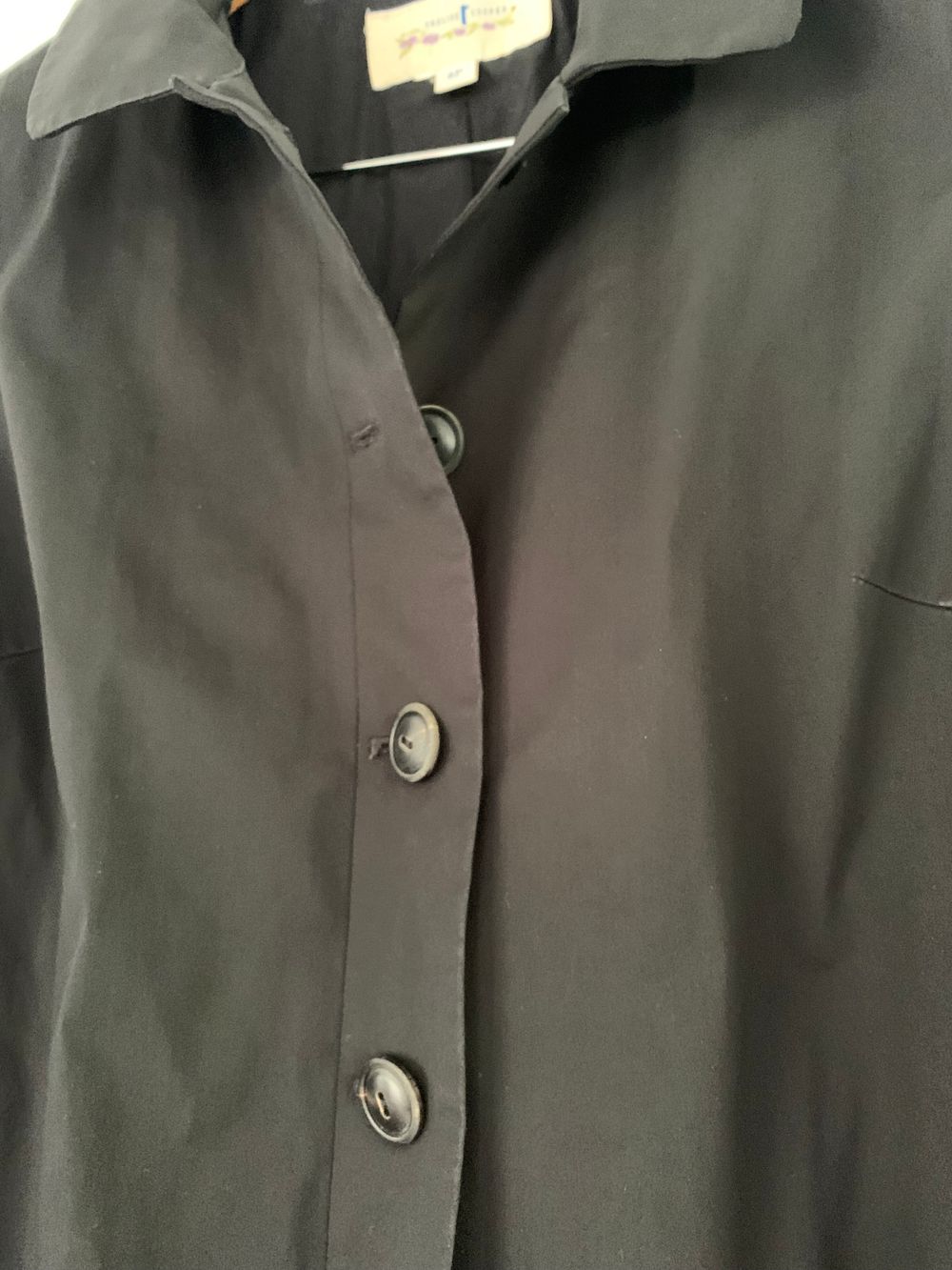 Trelise Cooper Black rain over coat waterproof jacket 8/S trench-coat image 10