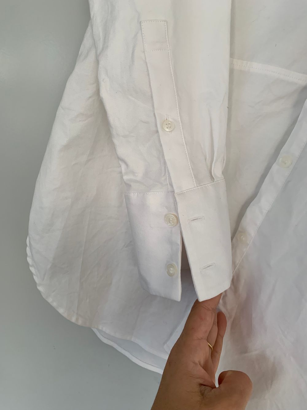 Sportscraft cotton poplin button up Shirt classic layering side split preppy chic capsule autumn image 7