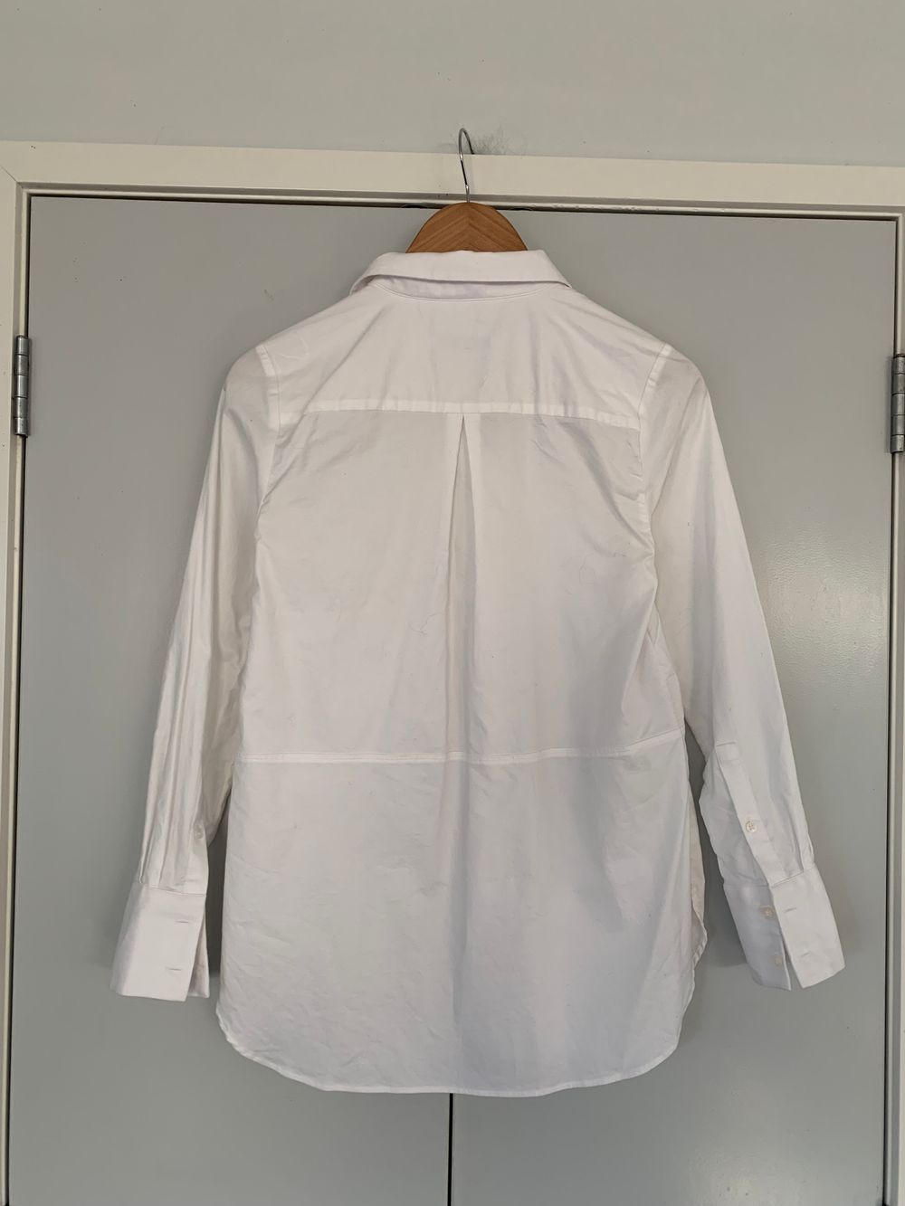 Sportscraft cotton poplin button up Shirt classic layering side split preppy chic capsule autumn image 4