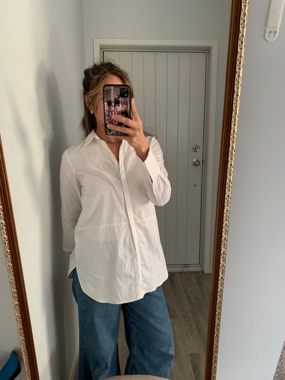 Sportscraft cotton poplin button up Shirt classic layering side split preppy chic capsule autumn image 2