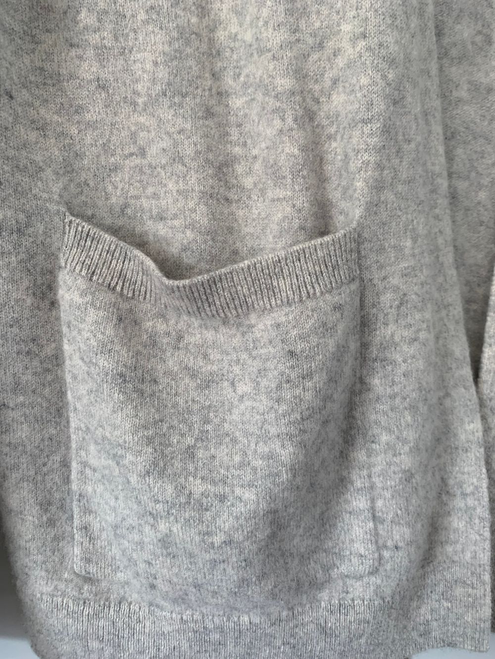 Abercrombie & Fitch cashmere light Grey Cardigan Size S open front pockets winter capsule timeless image 5