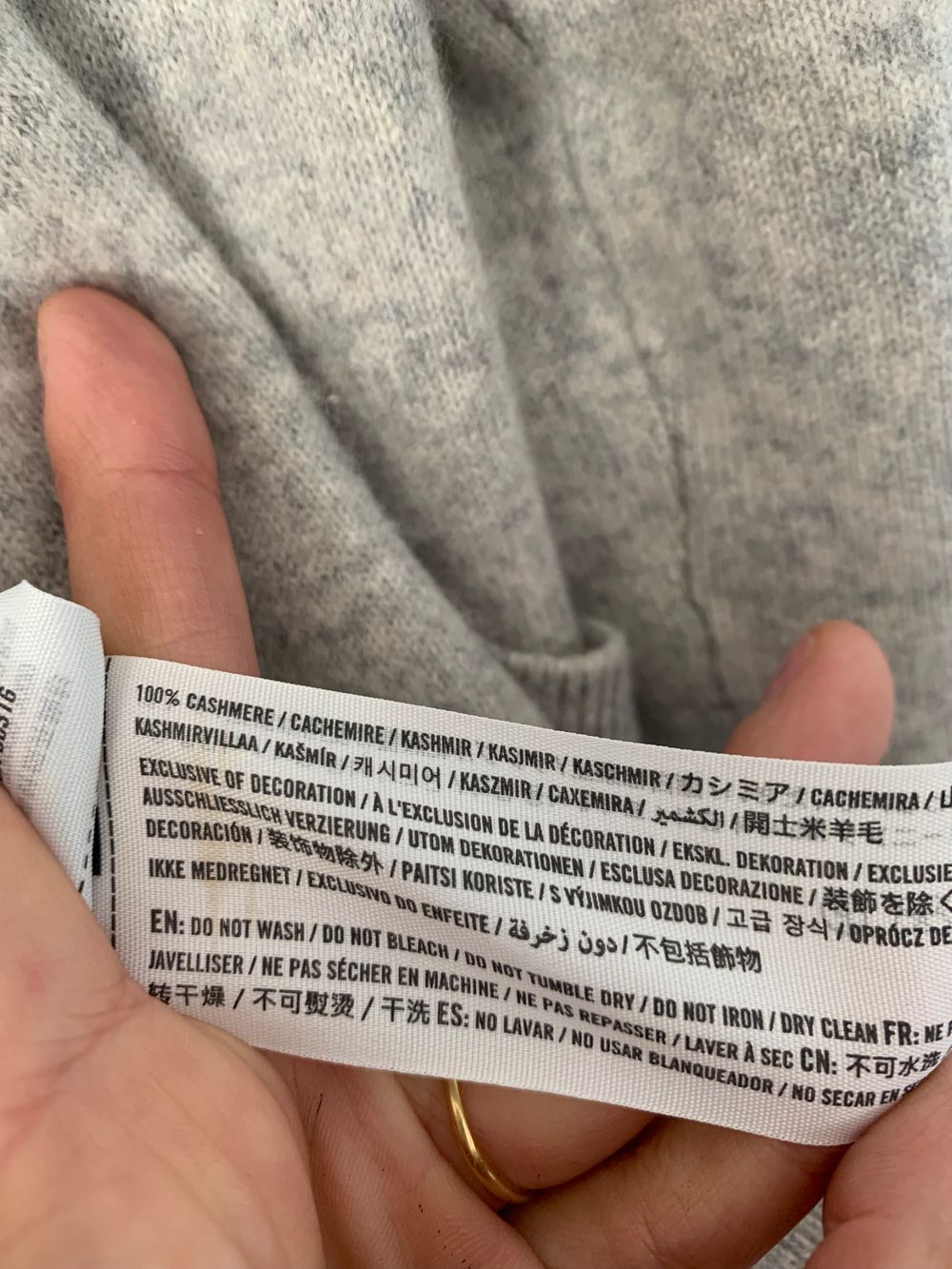 Abercrombie & Fitch cashmere light Grey Cardigan Size S open front pockets winter capsule timeless image 8