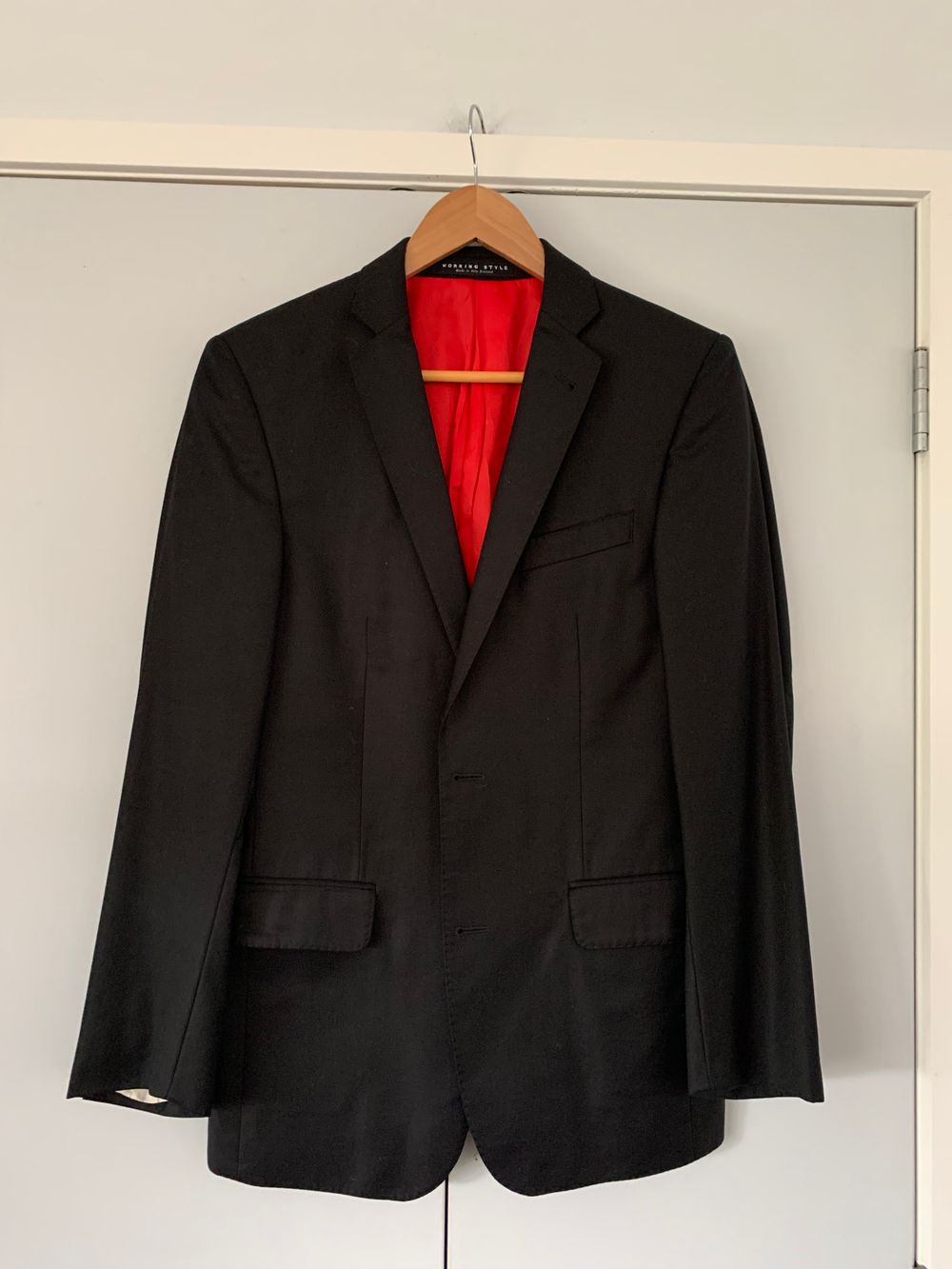 Working Style wool super 120 Black Blazer oversized tailored chic timeless luxe preppy elegant suit image 2