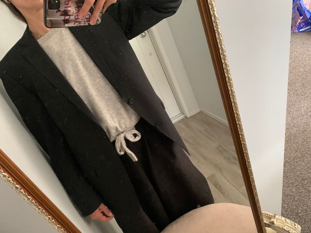 Working Style wool super 120 Black Blazer oversized tailored chic timeless luxe preppy elegant suit image 7