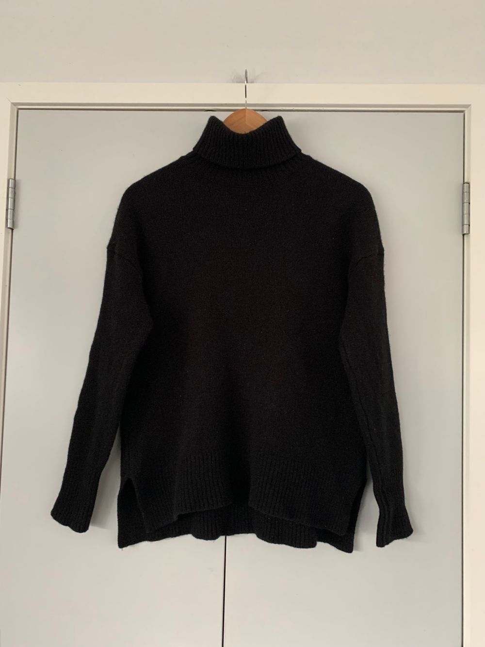 Seed s heritage wool merino classic preppy black turtleneck jumper minimalist timeless cosy winter capsule S