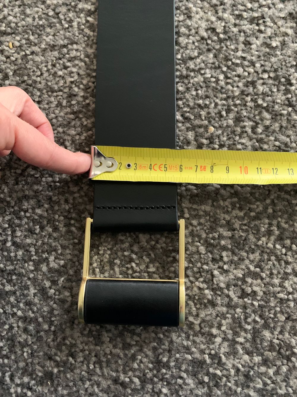Country Road NEW Black Leather Belt size S gold hardware classic timeless chic capsule essential image 8
