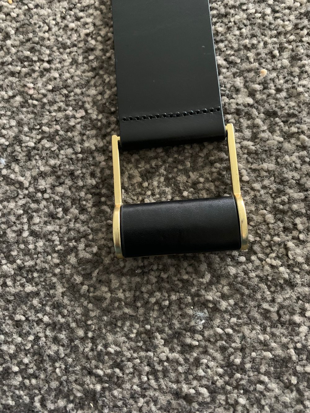 Country Road NEW Black Leather Belt size S gold hardware classic timeless chic capsule essential image 3