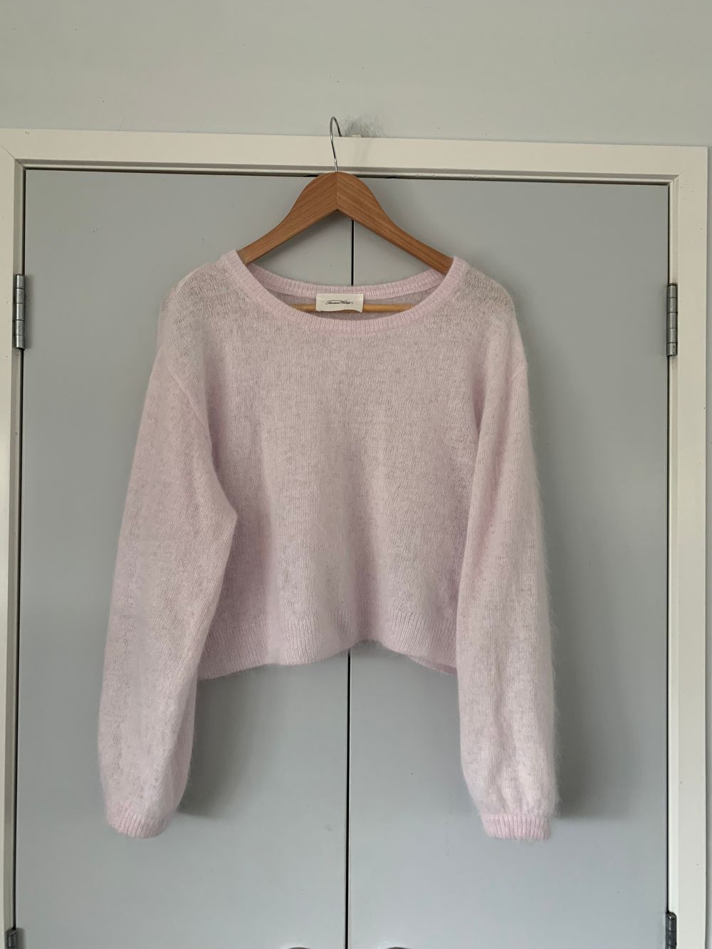 American Vintage oversized Angora wool Jumper cropped powder pink S