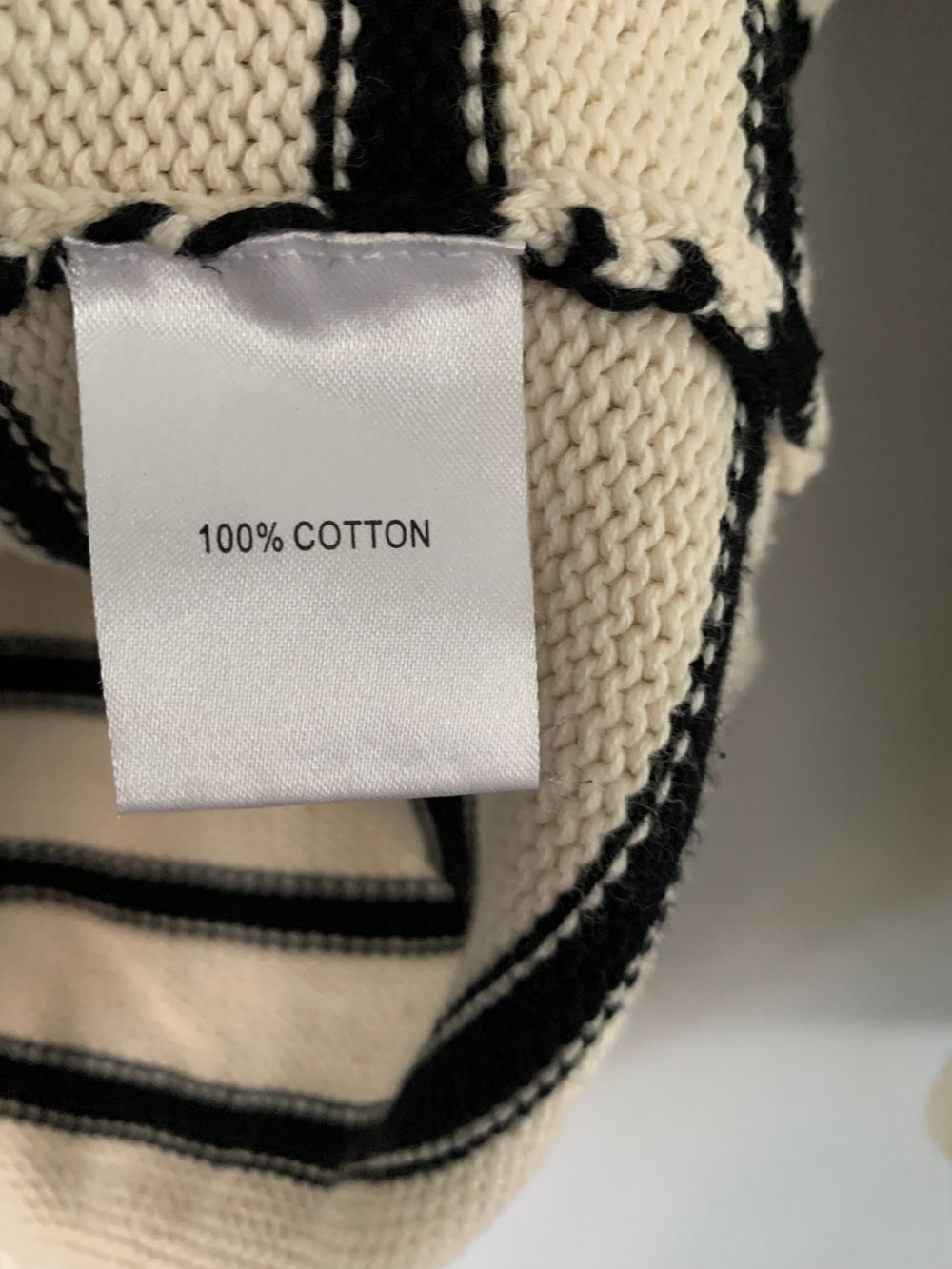Ridley breton Striped Jumper oversized S cotton beige black v neck image 3
