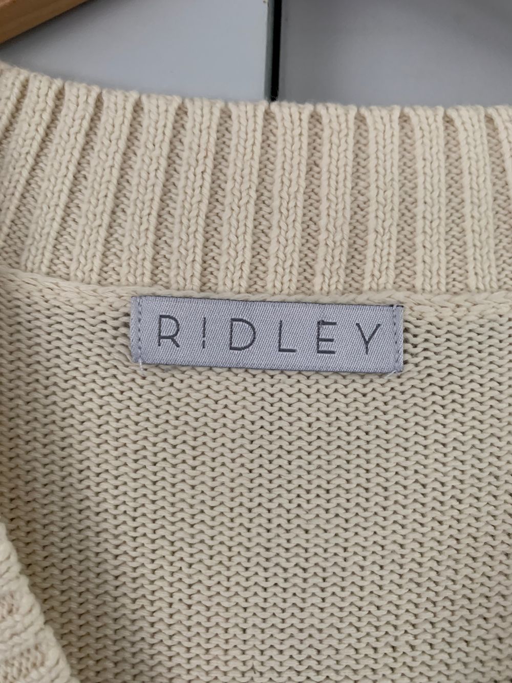 Ridley breton Striped Jumper oversized S cotton beige black v neck image 2