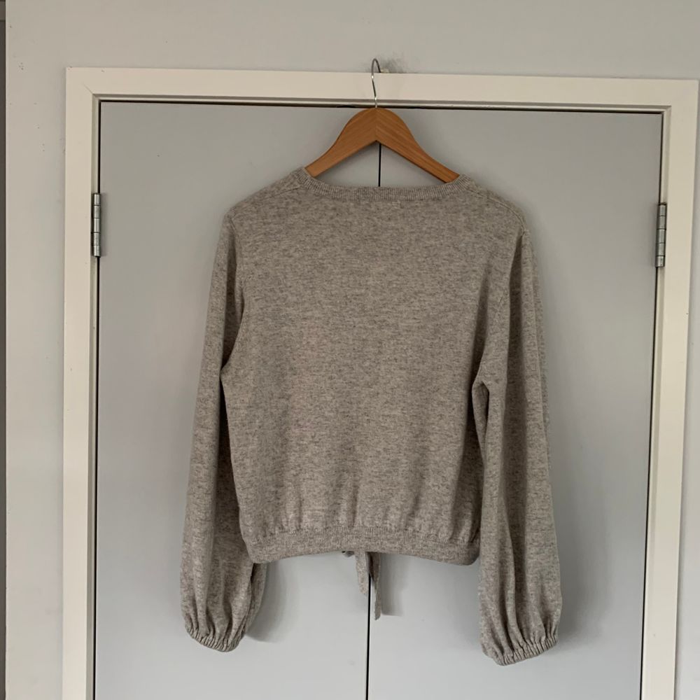 RUBY Wool Cashmere cropped Jumper balloon sleeves crew neck grey 12/L relaxed fit  capsule image 6