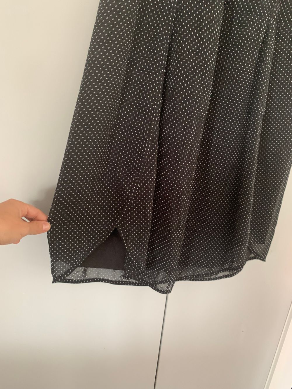 STORM Black Polka Dot Halter Dress 14 sleeveless mini image 7