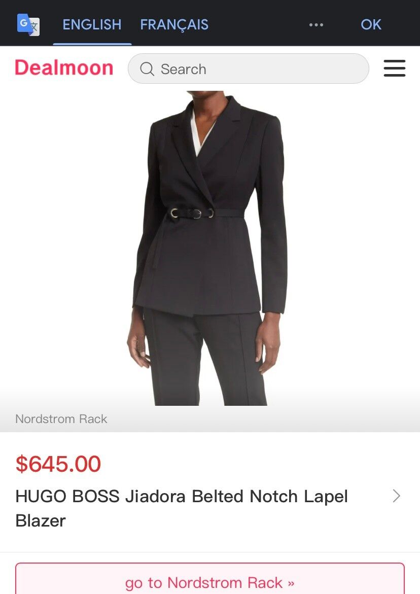Hugo BOSS wool Jiadora Blazer copper brown XS luxury designer tailored image 2