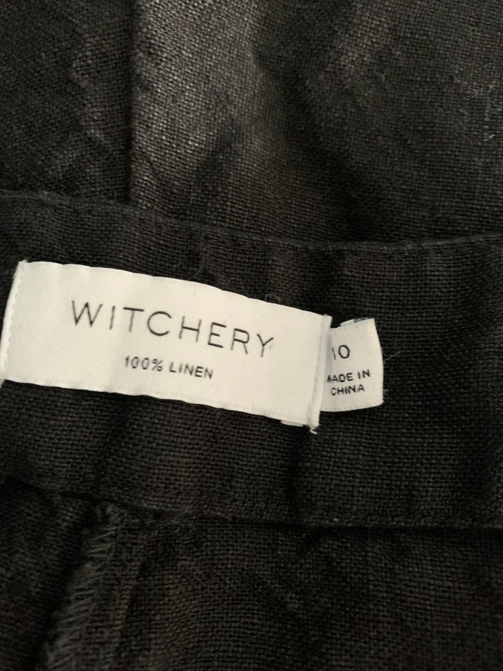 Witchery Black Linen Shorts image 3