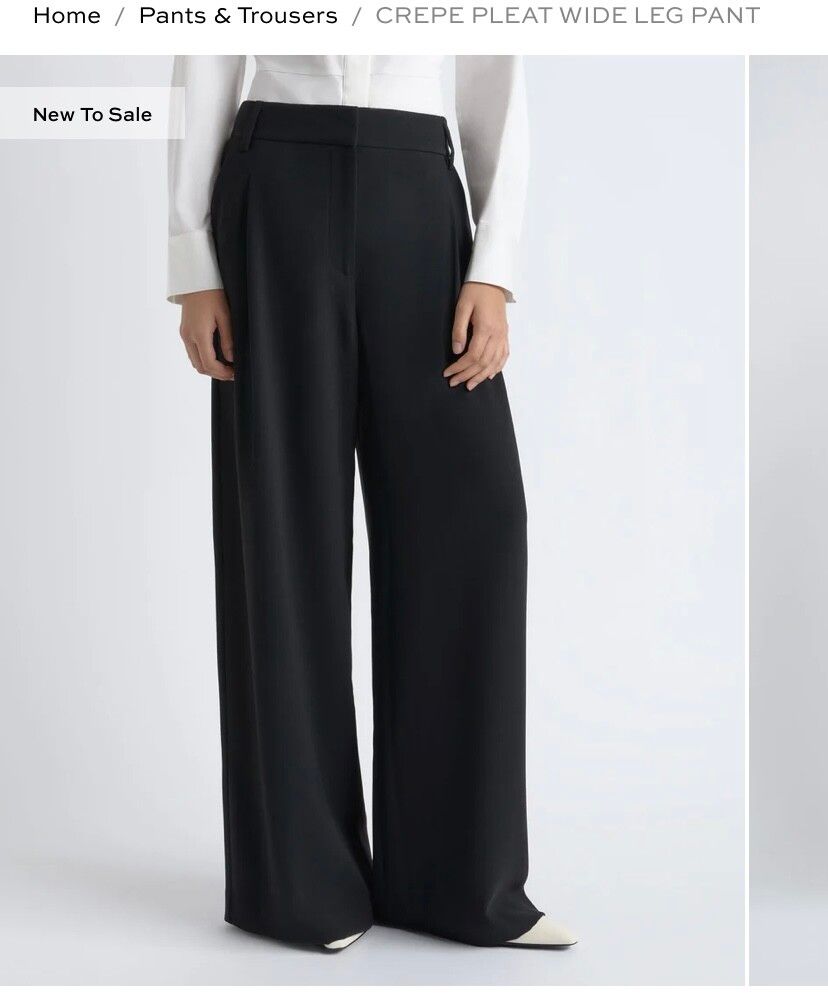Cue wide leg forest Green pleated crepe Pants high rise corporate chic 14/ XL